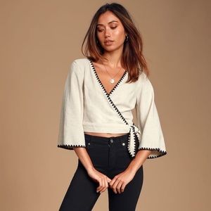 Lulus Crop Wrap Top